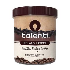 Talenti Layers Vanilla Fudge Cookie Pint 16OZ-1X8 PK