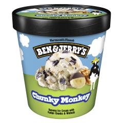 Ben & Jerry's Pint Chunky Monkey 16oz 1x8 PK