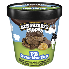 Ben & Jerry's Pint Topp'd PB Over the Top 16oz 1x8 PK