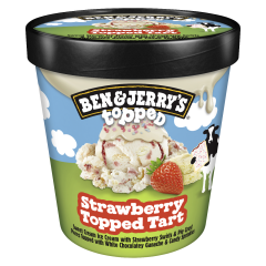 Ben & Jerry's Pint Topp'd Strawberry Tart 16oz 1x8 PK