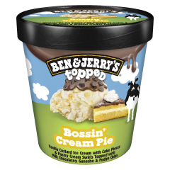 Ben & Jerry's Pint Topp'd Bossin Cream Pie 16oz 1x8 PK